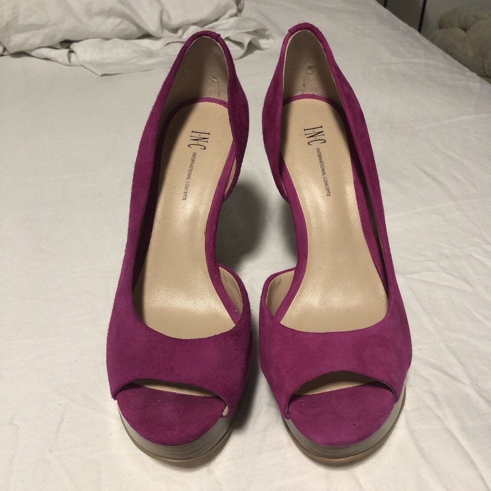 Pink/purple suade heels